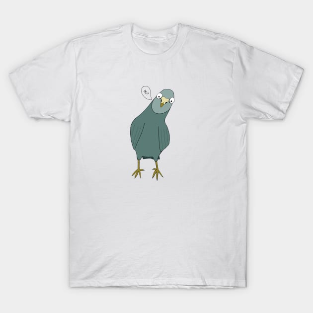 "Hi" Pigeon T-Shirt by Suneldesigns